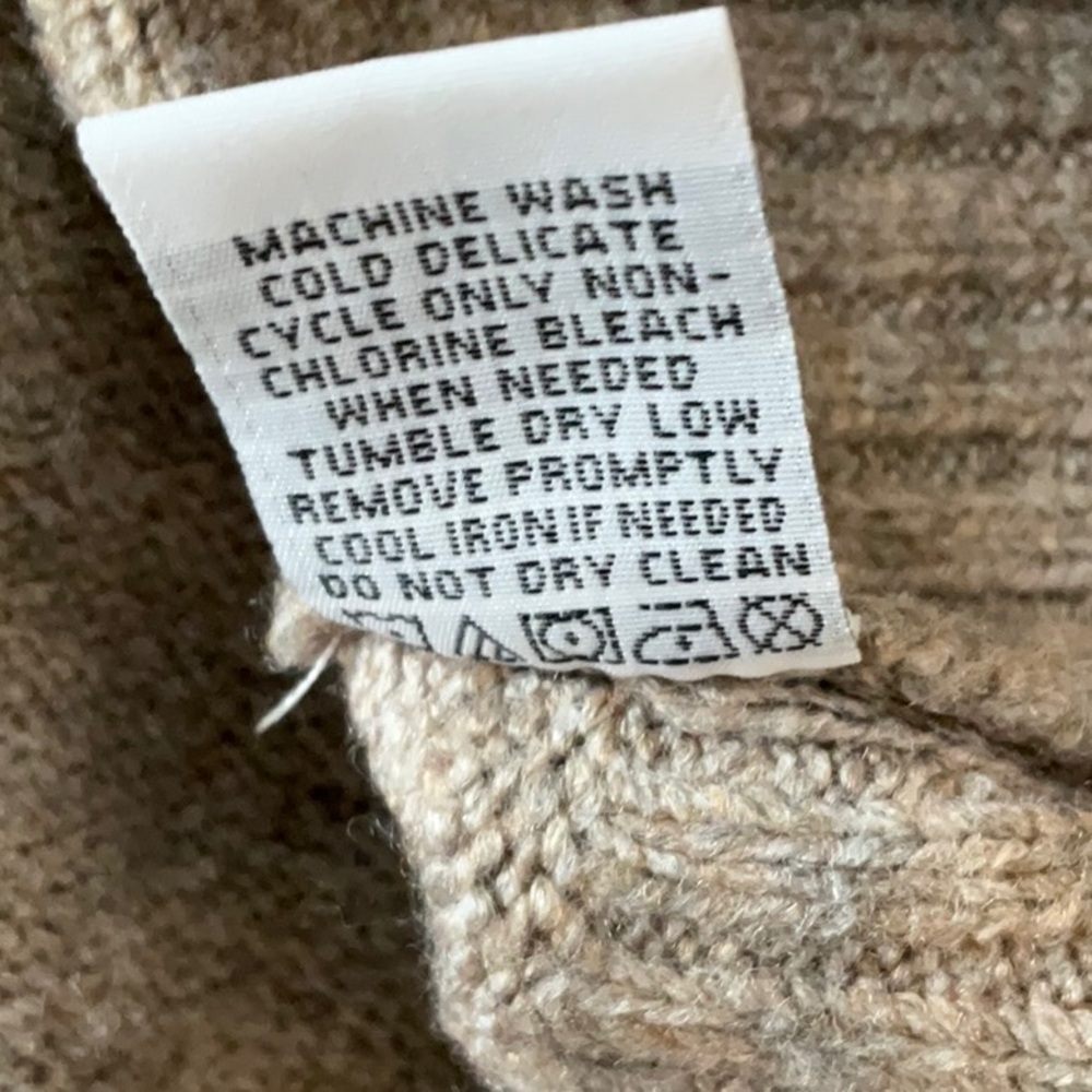 Velvet Heart Turtleneck Sweater - Tan & Gray Blend - Picture 6 of 7